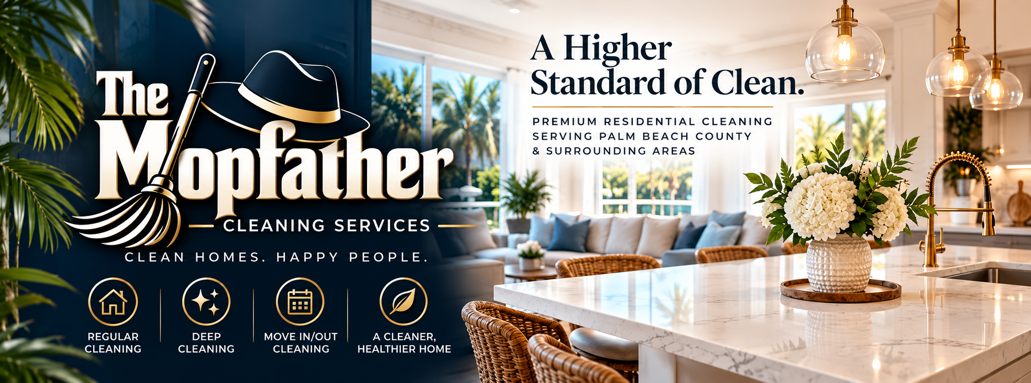 The Mopfather Cleaning Services — A Higher Standard of Clean. Premium residential cleaning serving Palm Beach County and surrounding areas.